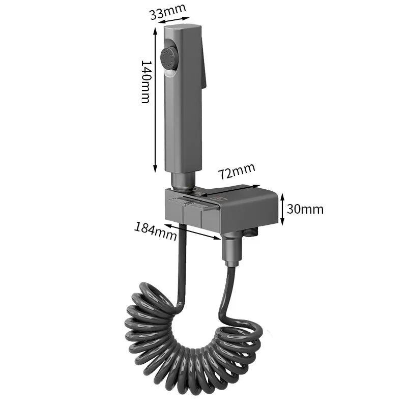Solid Brass Bidet Shower Faucet | Hot & Cold Mixer Tap