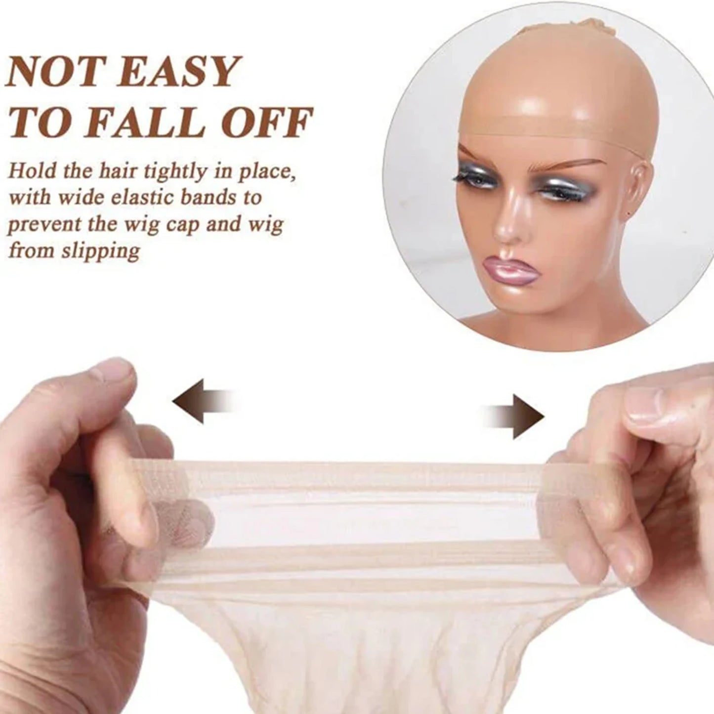 10-Pack HD Invisible Wig Caps for Women | Thin Lace Stocking Caps