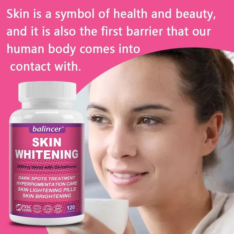 Glutathione + Collagen + Vitamin C Capsules - 2000mcg Skin Whitening, Anti-Aging & Antioxidant, Hair Skin Nails Joint Support Peaceful Pleasures Health and Wellness