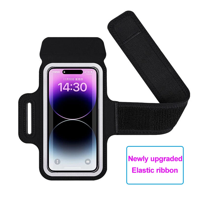 mini cell phone armband for run Sport bag women Cell phone running bag for mobile phone wrist stand for men Sports Accessories Peaceful Pleasures Health and Wellness Black elastic force