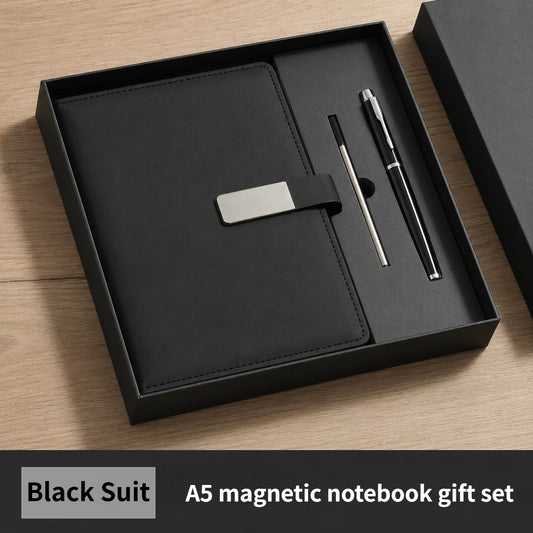 Fathers Day A5 Leather Notebook Dad Lined Journal Men Office Work Peaceful Pleasures Health and Wellness black A5