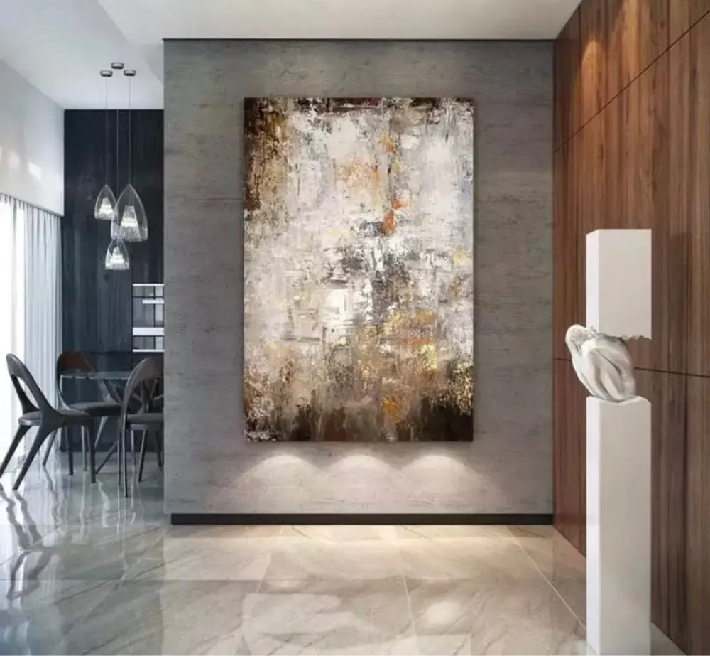 Custom High Quality Abstract Oil Painting Hand Painted Canvas Poster Modern Wall Art Living Room Bedroom Decorative Painting Peaceful Pleasures Health and Wellness
