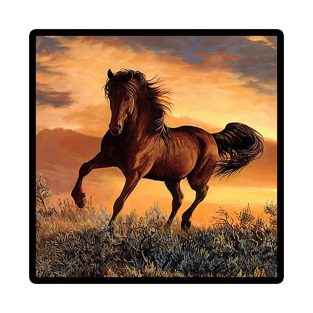 Nordic Horse Canvas Wall Art | Modern Unframed Poster Print