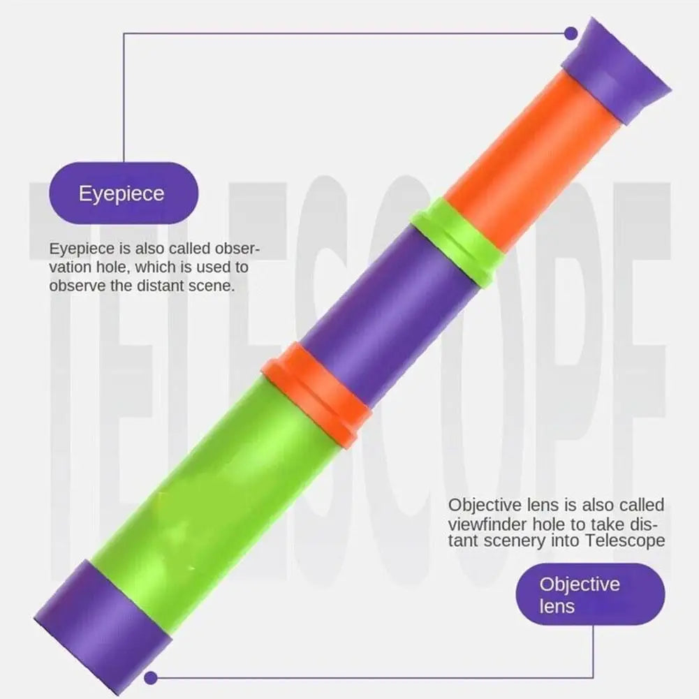 Kids Carrot Telescope – 8X Magnification Retractable Toy
