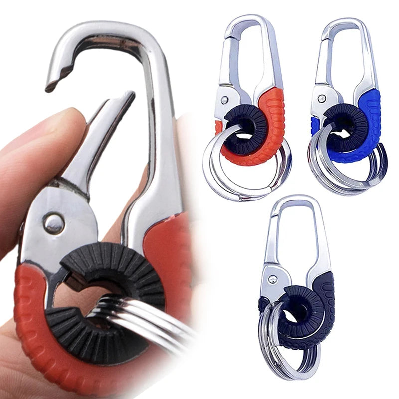 Carabiner Keychain Stainless Steel Double Ring Hook – EDC