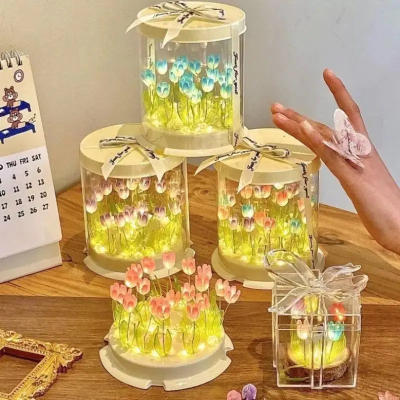 DIY Tulip Night Light Lamp – Handmade Craft Flower Decor Gift DIY Craft Night Light Peaceful Pleasures Health and Wellness