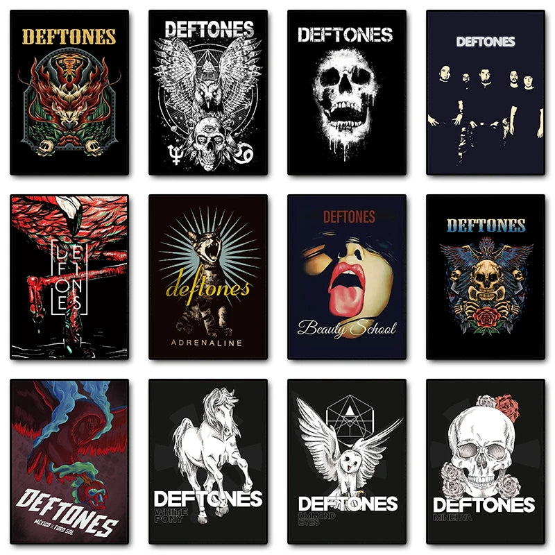 Classic Rock Metal Band Deftones Music Album Posters and Prints Canvas Painting Wall Art Pictures for Club Room Home Decor Peaceful Pleasures Health and Wellness
