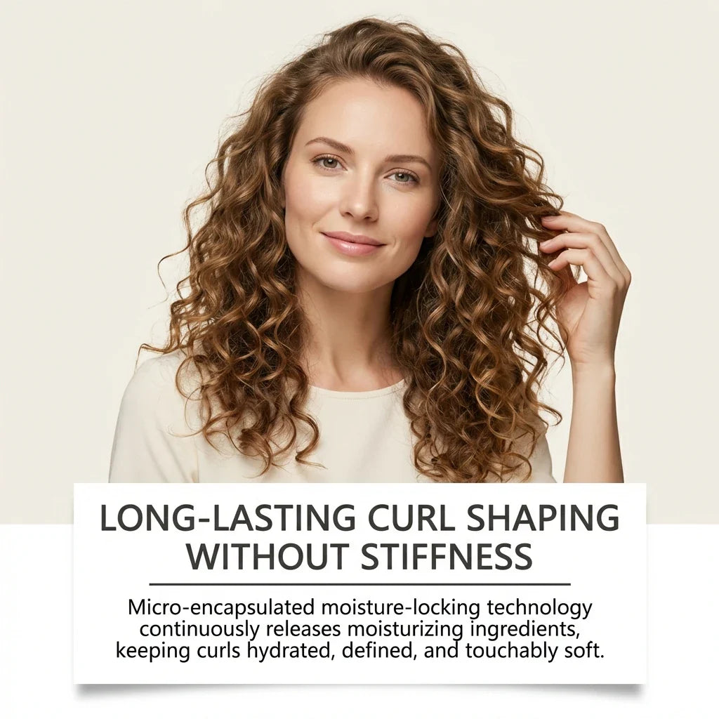 HOEGOA 3-in-1 Curl Styling Cream Gel – Bouncy, Frizz-Free Curls