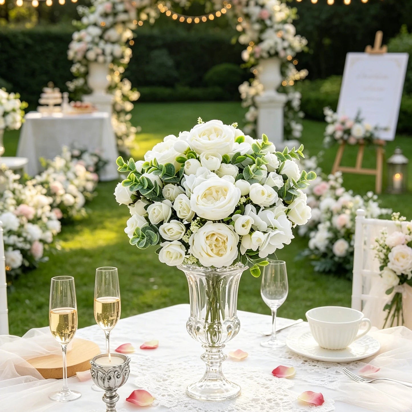 Artificial Silk Peony Bouquet | Wedding & Home Décor Flowers