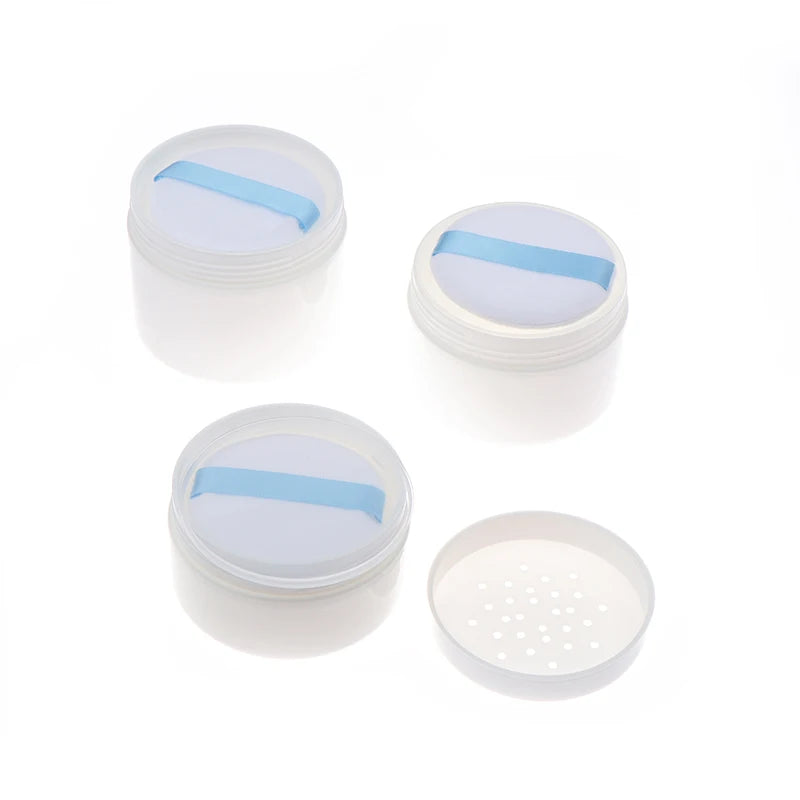 1PC 200/250/300g Loose Powder Case Loose Powder Setting Powder Honey Powder Dispenser Toner Empty Case With Puff Sifter Lid Peaceful Pleasures Health and Wellness