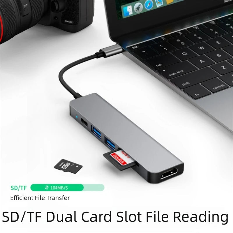 USB 3.0 Type-C Hub To HDMI Adapter 4K 30HZ SD TF Card PD 87W Fast Charge Splitter USB Docking Stations Hub for MacBook Compute Peaceful Pleasures Health and Wellness