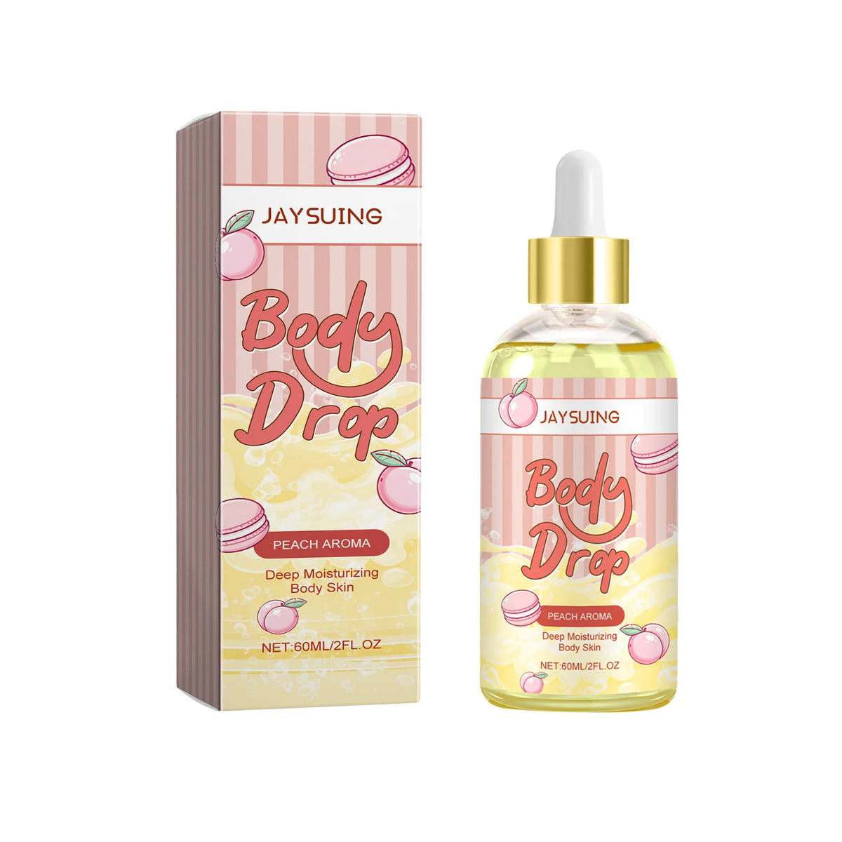 Coconut Body Oil for Long-Lasting Hydration and Care Peaceful Pleasures Health and Wellness 60ml Peach