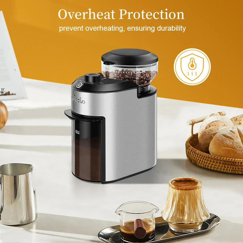 URGGU 200W Burr Coffee Grinder | 28 Grind Settings, Stainless Steel