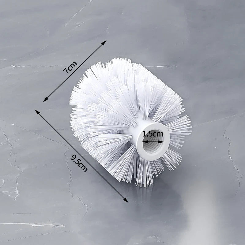 ONROSY Replacement Toilet Brush Head White & Black | 1 PC