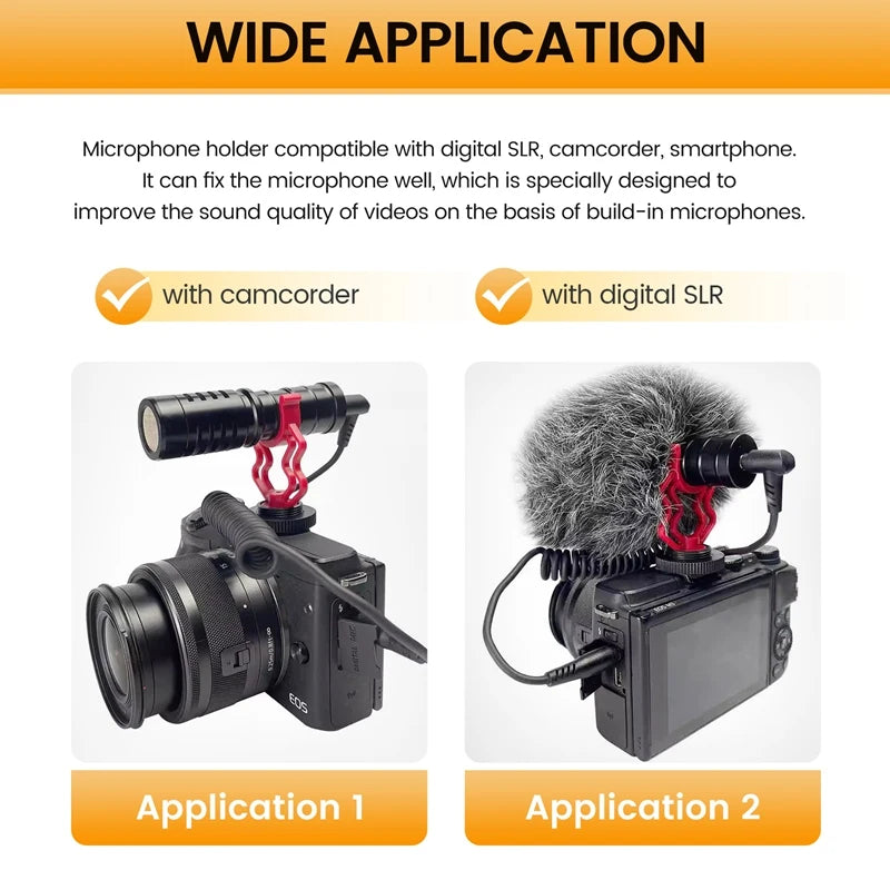Microphone Shock Mount 2PCS Universal Microphone Wavy Shock Mount Adapter Plastic Microphone Bracket Mount Replacement for Boya Peaceful Pleasures Health and Wellness