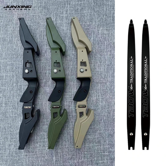 JUNXING B3 Recurve Bow 30lbs 60lbs Aluminum Alloy Right Handle Peaceful Pleasures Health and Wellness Tan bow -60lb