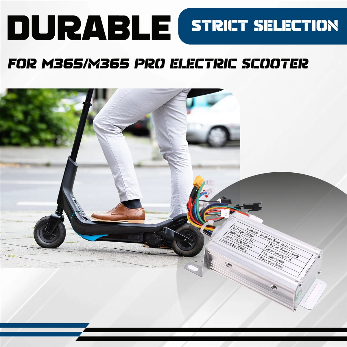 Durable 36V 350W Brushless Controller+Bluetooth Meter+Extension Cord Kit for Xiaomi M365/M365 Pro Electric Scooter Peaceful Pleasures Health and Wellness