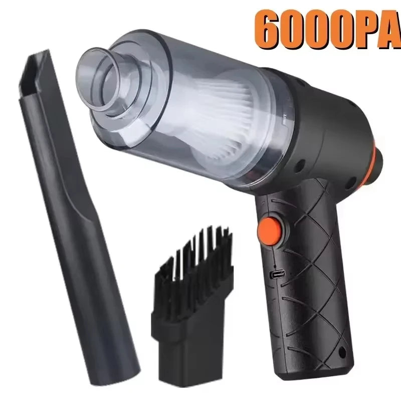 Wireless Cordless Handheld Car Vacuum Cleaner 6000Pa 120W High Power Portable Vacuum Air Blower For Home Office Car Peaceful Pleasures Health and Wellness