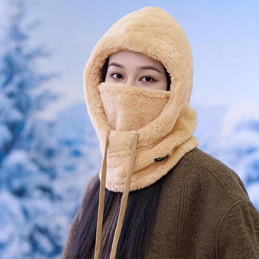 Windproof Ski Hooded Neck Warmer Windproof Outdoor Cold Weather Neck Warmer for Cycling Enthusiasts Gifts Peaceful Pleasures Health and Wellness
