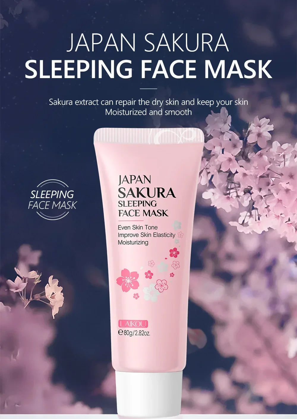 LAIKOU Sakura Sleeping Face Mask – Hydrating & Nourishing 80g