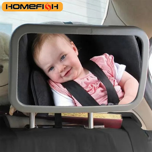 HOMEFISH Baby Car Mirrors Adjustable Car Rear Seat Mirrors Facing Headrest Mounted Children Baby Safety Monitoring Accessories Peaceful Pleasures Health and Wellness Default Title
