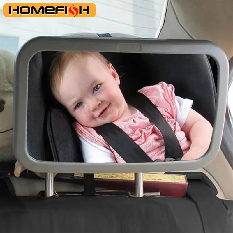 HOMEFISH Baby Car Mirrors Adjustable Car Rear Seat Mirrors Facing Headrest Mounted Children Baby Safety Monitoring Accessories Peaceful Pleasures Health and Wellness Default Title