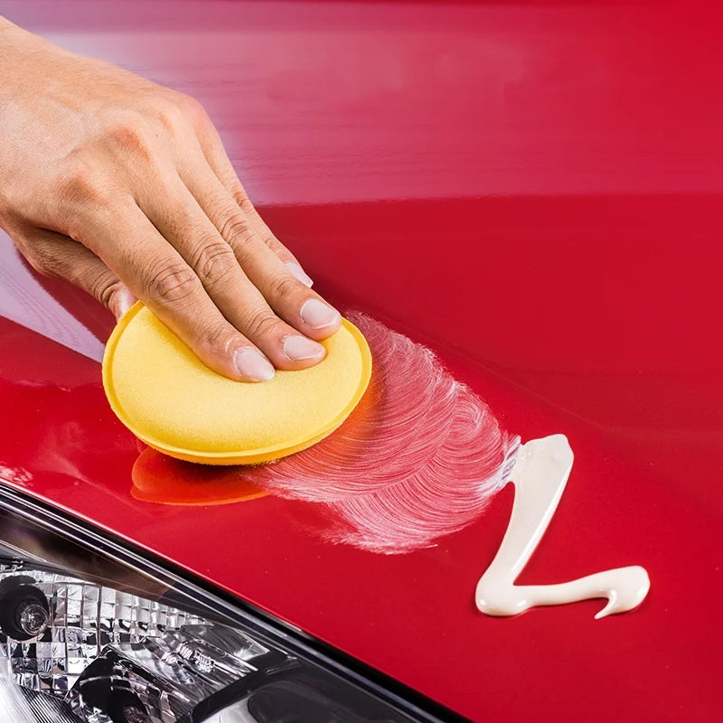 12-Pack Round Car Waxing Sponge Set | High-Density Polish Sponges