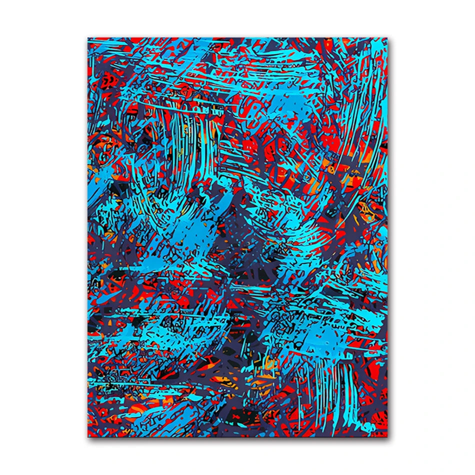 Classic Abstract Art Poster, Colorful Line Image Printing Canvas Art Painting, Used for Home Room Decoration Poster, Frameless Peaceful Pleasures Health and Wellness 82139-04 50x70cm Unframed