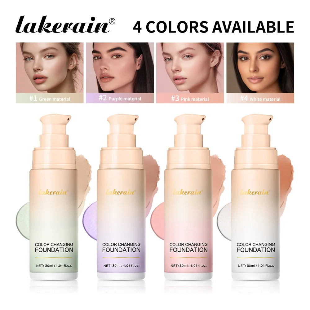 Lakerain Color Changing Foundation 30ml – Lightweight & Hydrating