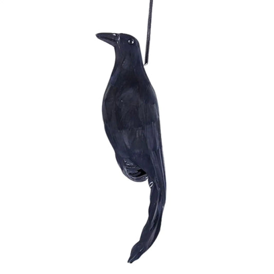 Realistic Black Crow Decoy | Garden Deterrent & Halloween Prop Halloween Decor Prop Peaceful Pleasures Health and Wellness