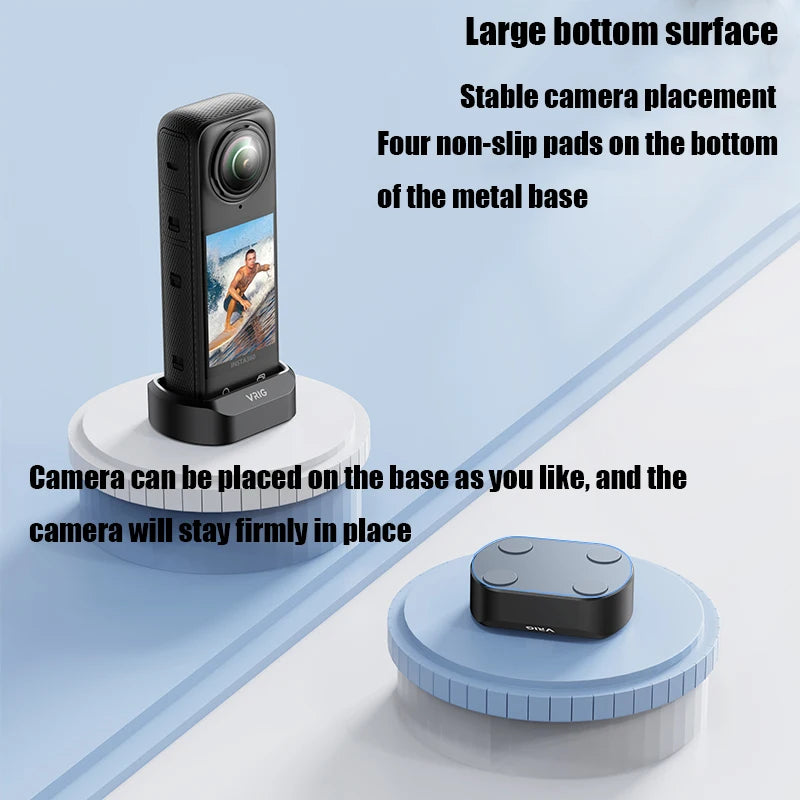 Insta360 X4 Aluminum Alloy Desktop Stand Base | Secure Grip