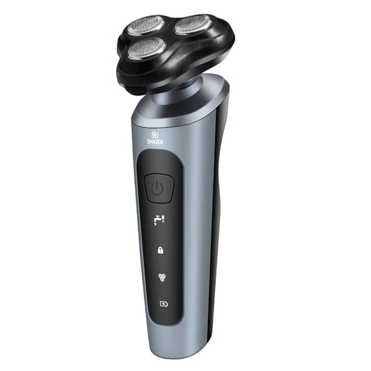 Men's Intelligent Rechargeable Shaver Wet/Dry Beard Razor ABS Tondeuse Dissolving Beard Rechargeable Razor for Smooth Skin Peaceful Pleasures Health and Wellness