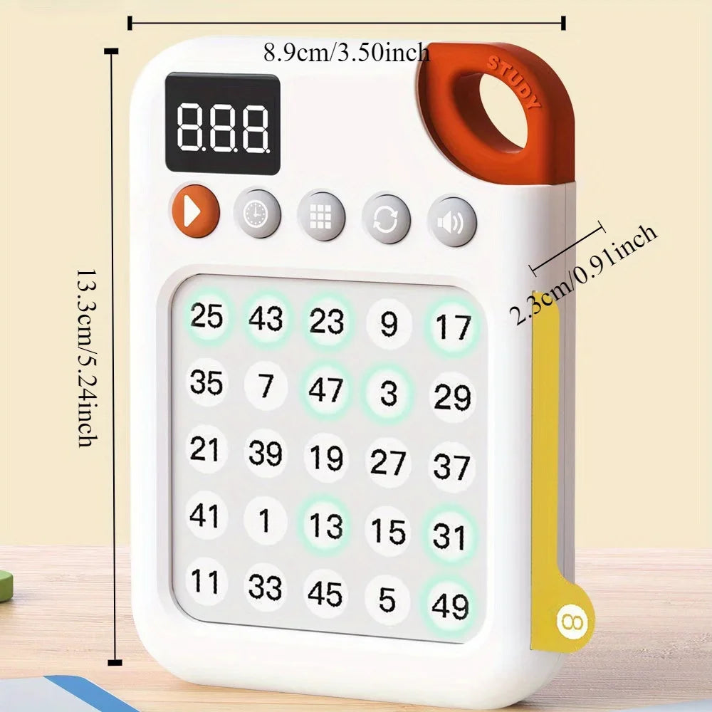 X300 Kids' Focus Trainer, 7-Level Educational Toy, Portable Schulte Game, Fun Gift for Birthdays, Halloween & Christmas Peaceful Pleasures Health and Wellness