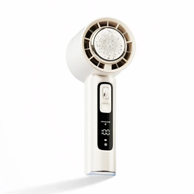 HOMEFISH New Semiconductor Refrigeration High-speed Handheld Electric Fan 4000mAh USB Portable Rechargeable Outdoor Small Fan Peaceful Pleasures Health and Wellness Khaki