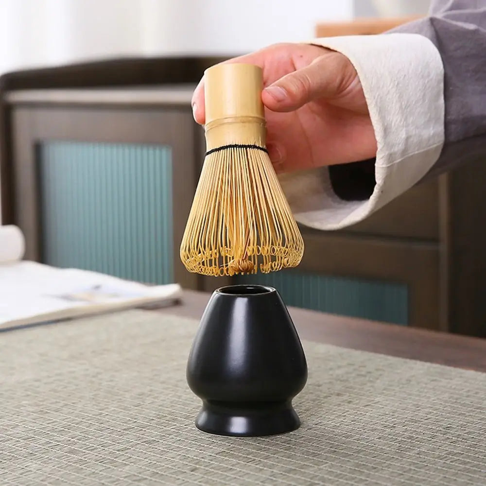 Ceramic Matcha Chasen Holder | Bamboo Whisk Stand for Tea Set