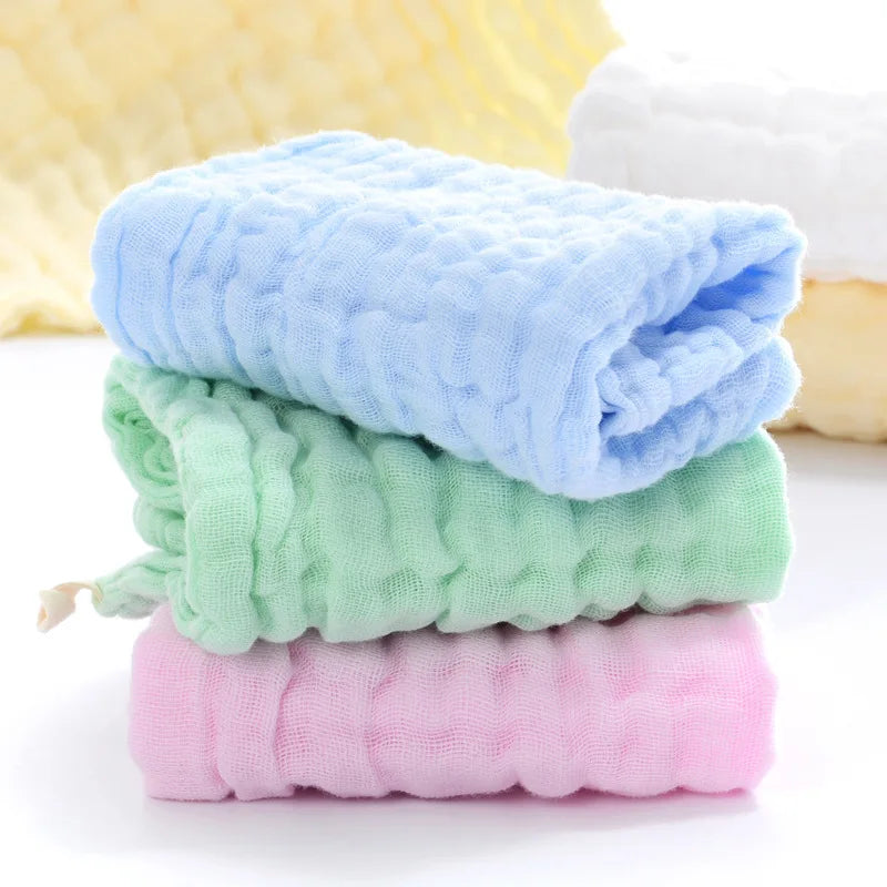 5-Pack Cotton Gauze Baby Towels | Soft Newborn Wash Cloths