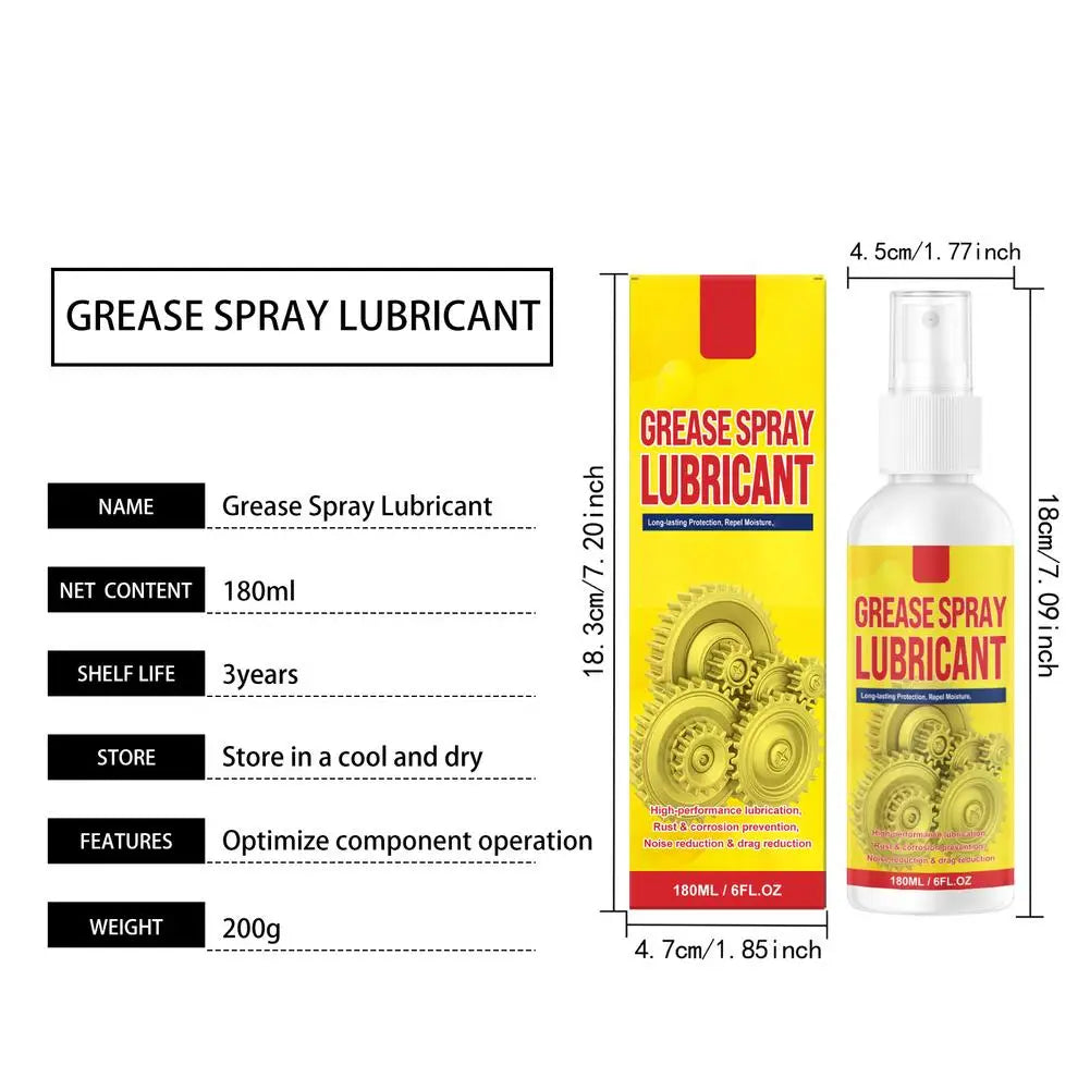 180ml Lubricant Spray – Rust Remover & Metal Protector