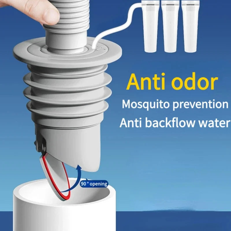 Silicone Drainage Bathroom Sewer Pipe Seal Anti-odor Anti-backflow Sink Drain Filter Water Plug Drains Bathrooms Accessories Peaceful Pleasures Health and Wellness