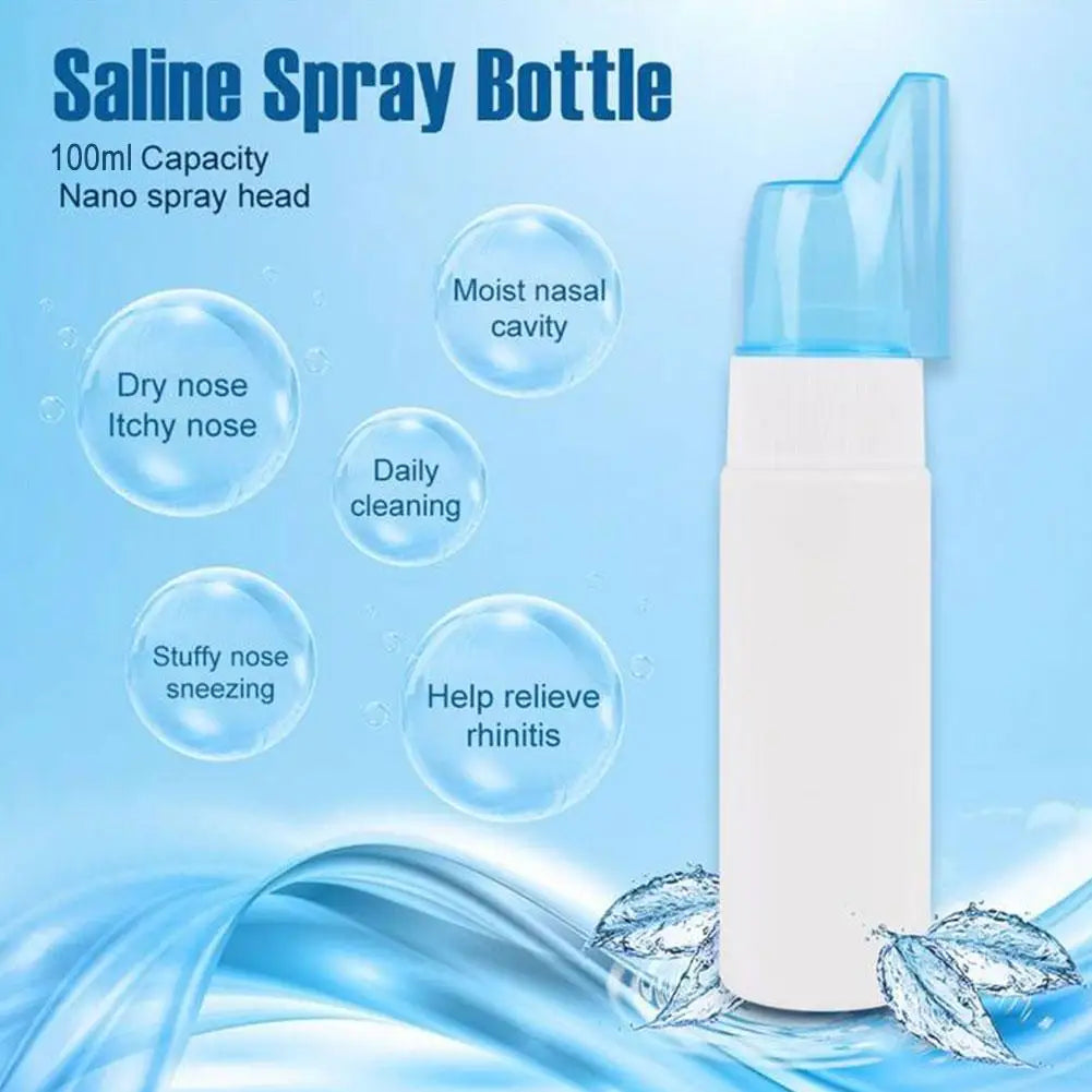 Nasal Spray Bottle Nasal Irrigator Nose Wash Cleaner Bottle Spray Relief for Nasal Care Portable Liquid Empty Container Peaceful Pleasures Health and Wellness