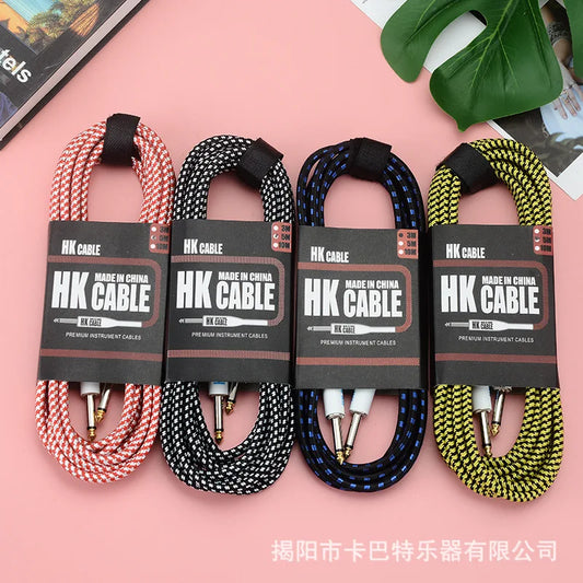 Electric Guitar Cable Wire Cord 3m No Noise Shielded Bass Amplifier Peaceful Pleasures Health and Wellness