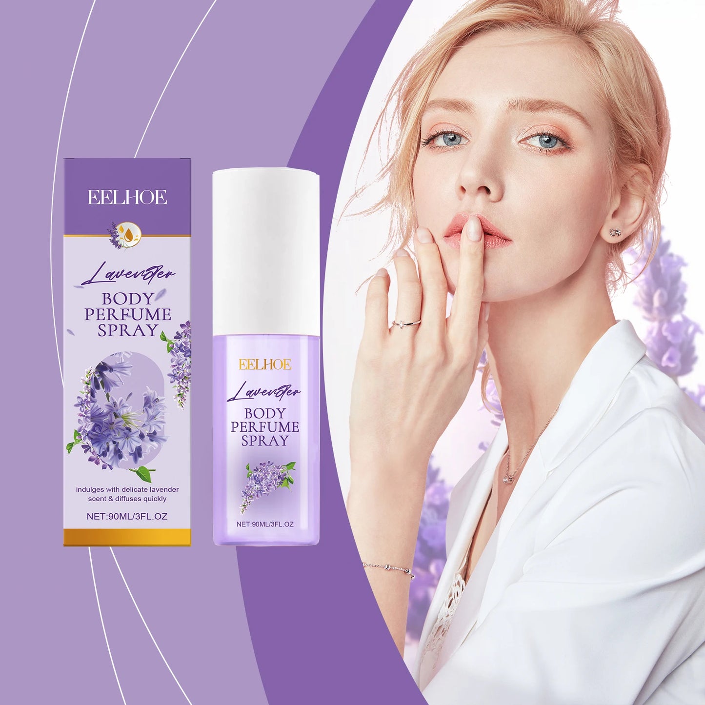 EELHOE Lavender Aromatherapy Body Spray – Lasting Floral Mist