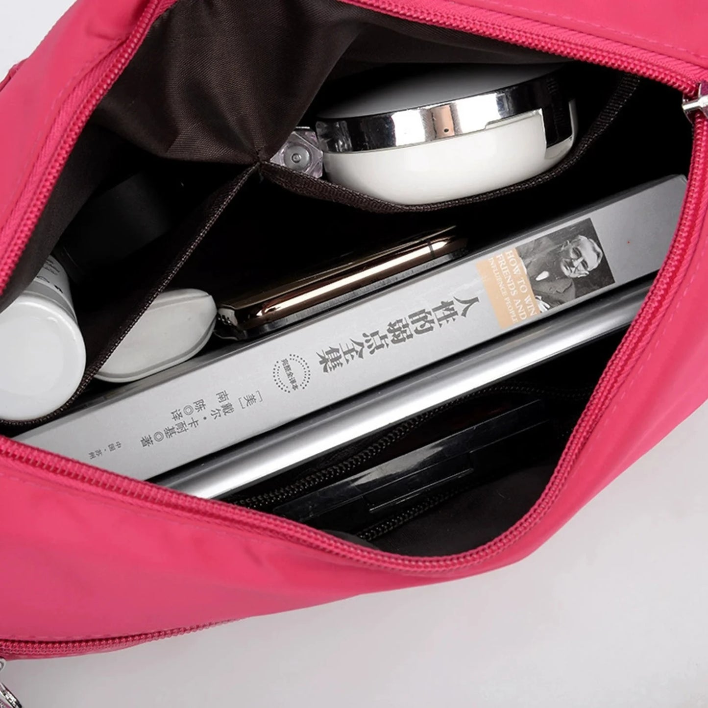 Women's Multi-Layer Shoulder Bag Large-capacity Shoulder Mobile Phone Bag for Shopping Dating Quick Out Peaceful Pleasures Health and Wellness