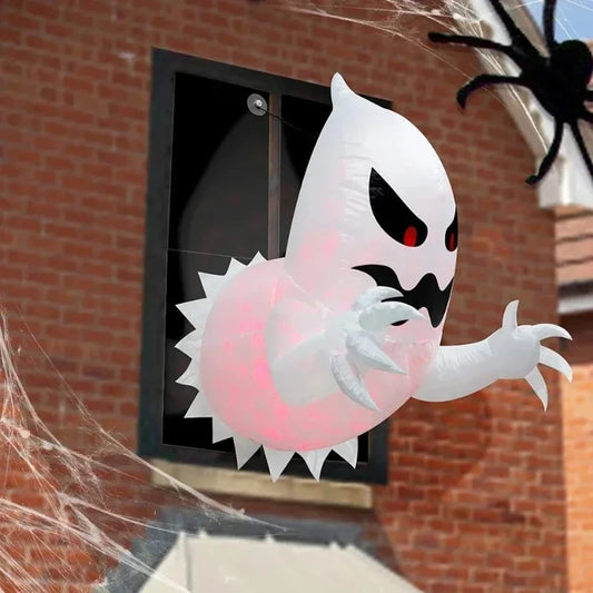 Spooky Halloween Inflatable White Ghost Outdoor Decoration Light Up Scary Decor for Garden Party Indoor Yard unique Party Peaceful Pleasures Health and Wellness