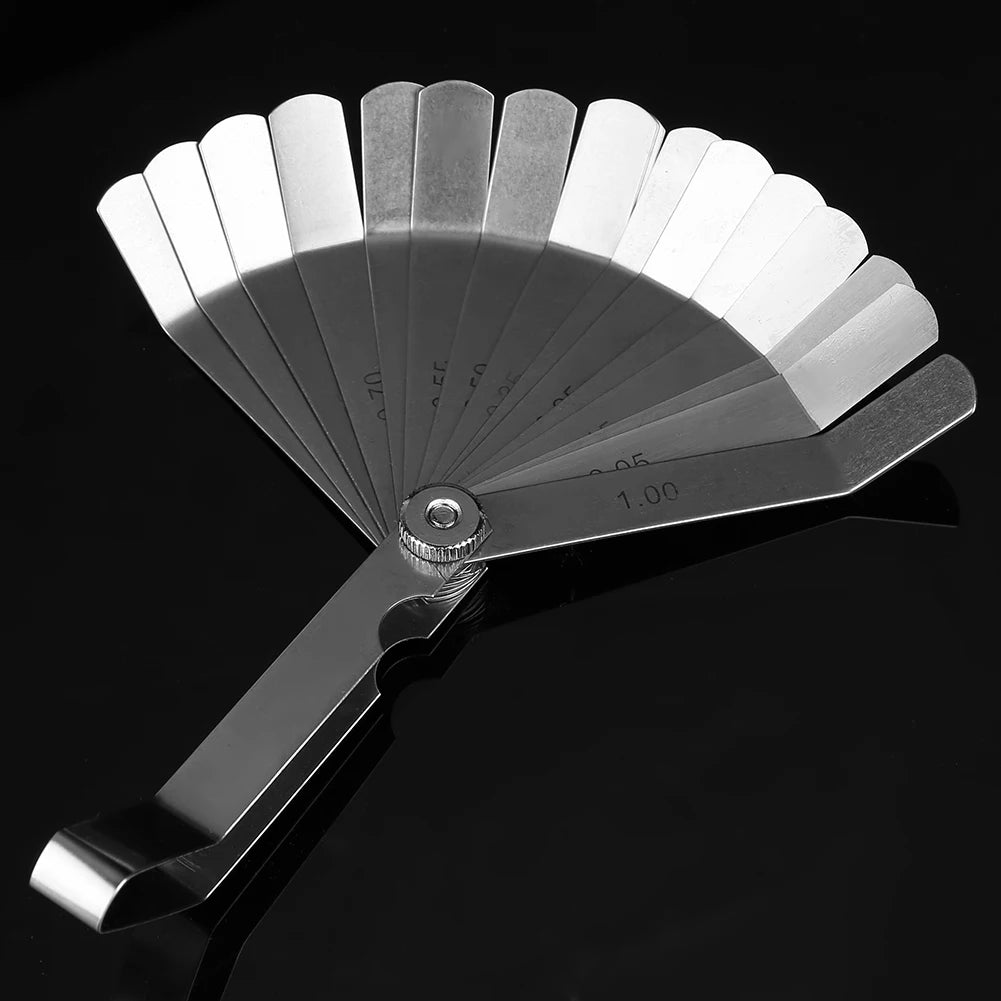 Curved Gauge Feeler Gauge Stainless Steel Curved Feeler Gauge Ruler Welding Inspection Tool 0.05-1.00mm Feeler Measuring Tool Peaceful Pleasures Health and Wellness