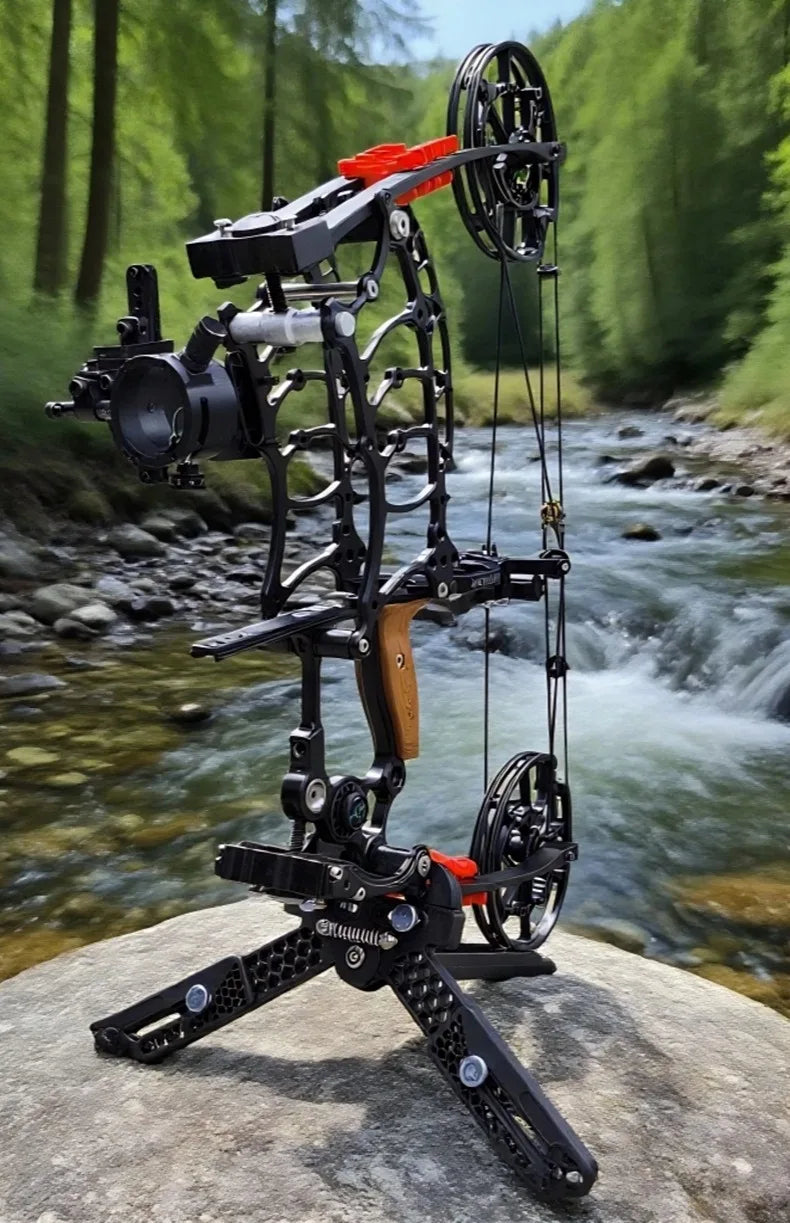Adjustable Foldable Compound Bow Stand Plastic Kick 3 Legs Bracket