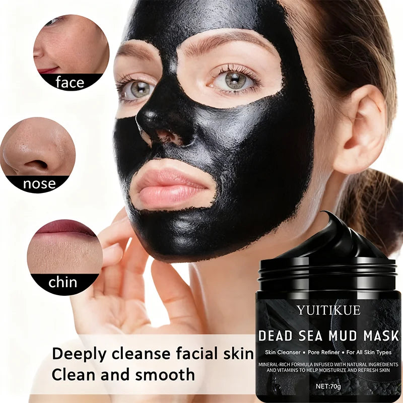 YUITIKUE Bamboo Charcoal Mask 70g - 5-in-1 Blackhead Remover, Deep Cleansing, Pore Minimizing, Oil Control & Skin Purifying Peaceful Pleasures Health and Wellness
