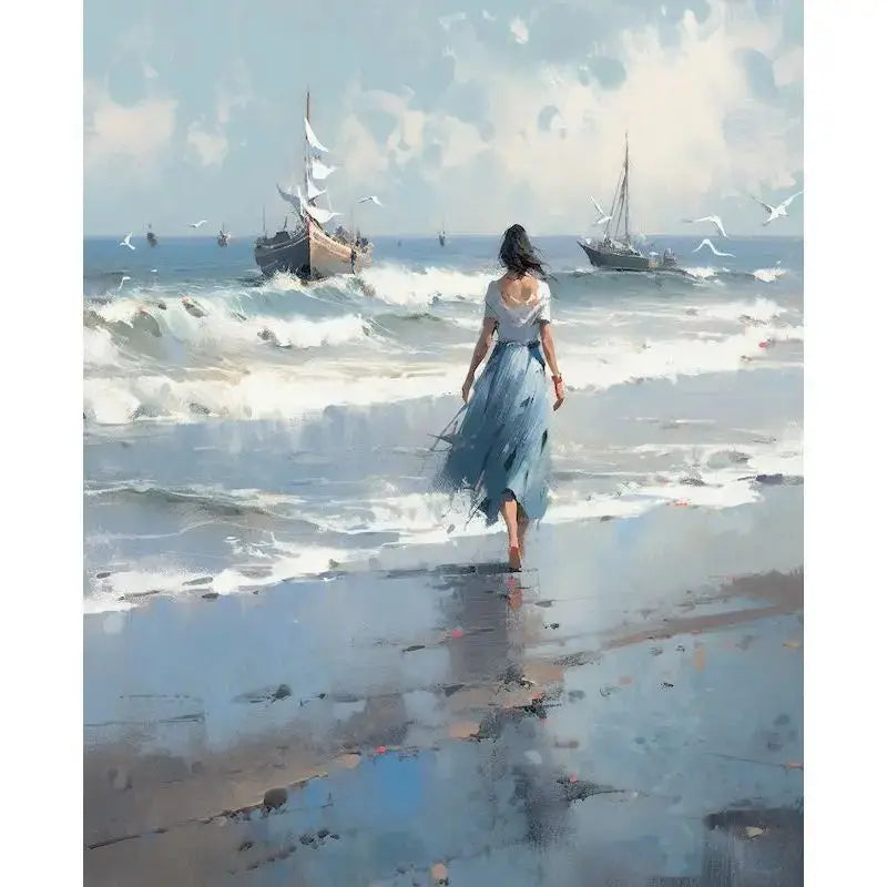 Paint by Number Girl Figure Kit – DIY Canvas Art & Home Decor