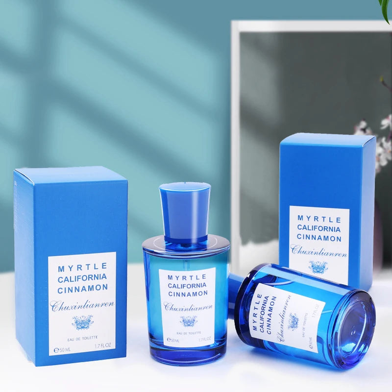 Luxury Blue Perfume Mediterranean Neutral Fragrance Spray Natural Wood Fresh Fruity Long-lasting Couple High-end Charm Perfume Peaceful Pleasures Health and Wellness