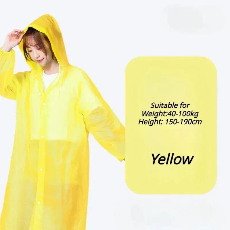 Waterproof Rain Poncho – Lightweight Reusable Adult Raincoat