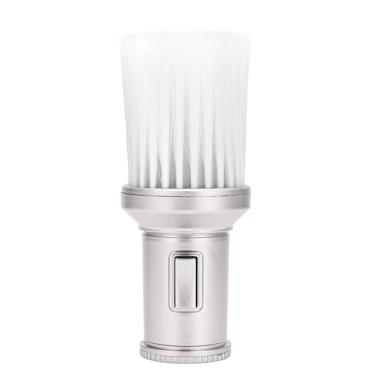 Neck Duster Brush For Barbers Soft Bristle Hair Removal Sweep Ergonomic Handle Salon Cleaning Tool Easy to Clean Barber Supplies Peaceful Pleasures Health and Wellness silvery